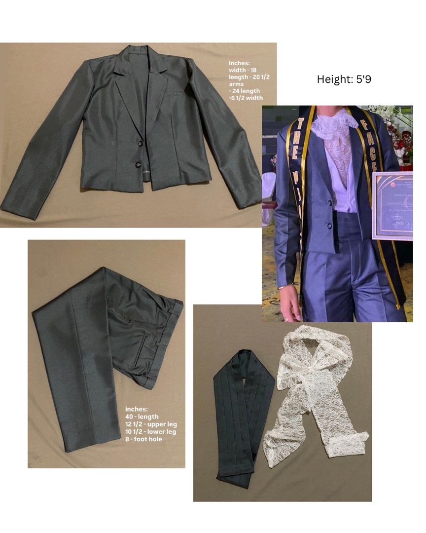 Custom Made Modern Suit (Category: Sets & Coordinates) located in Calumpit. Submitted by cancermedications (Listing ID 1436686404, Image 1). Description: Only selling for my son's medical treatments freesize small to medium.