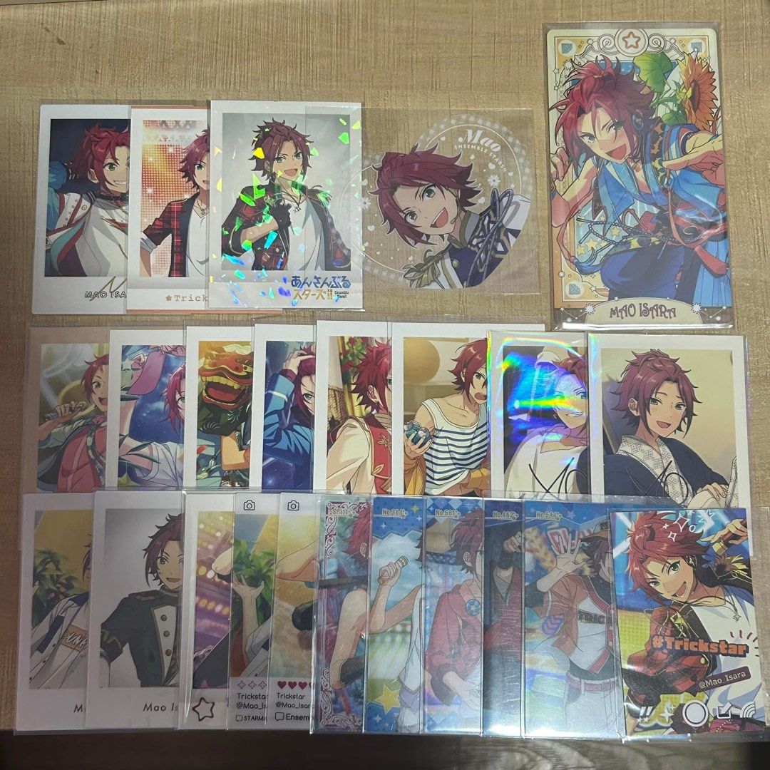 Ensemble Stars Bulk Merch (Category: J-Wave Merchandise) located in Pasig City. Submitted by nuinook (Listing ID 1436815925, Image 1). Description: take all for 800! includes everything in the pictures mainly mao isara, 2wink, jun sazanami, kohaku oukawa, knights, kaoru hakaze INCLUDES MORE FREEBIES! PM ME FOR PIC I CAN’t ADD MORE THAN 10 Loc: Pasig MOP: BPI, GCash MOD: Lalamove, J&T.