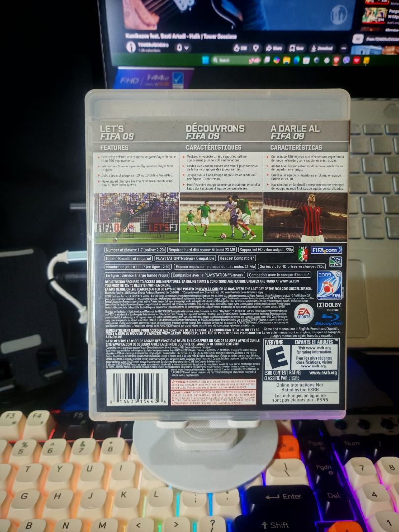 FIFA SOCCER 09 PS3 (Category: PlayStation) located in Santa Rosa. Submitted by tristanmunoz (Listing ID 1436810734, Image 2). Description: FOR SALE!!! Php 900 FIFA SOCCER 09 PS3 EA SPORTS R1 CIB 100% Authentic Tested working condition Can do video calls Warranty: 24 hours testing warranty, will do change/return if item are proven damaged (will be void if defect is caused by accident, misuse, negligence, including tampering). Return delivery is sh