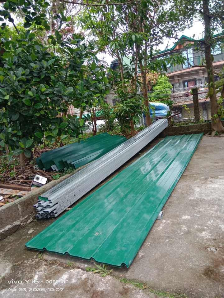 Green Roofing Sheets and Metal Frames (Category: Construction & Building Materials) located in Manila. Submitted by kimjatradingcc19 (Listing ID 1436653379, Image 2). Description: Baguio City and nearby areas Google map - https://maps.app.goo.gl/NbwunQuRfTj97X4E7?g_st=ic - Green corrugated roofing sheets - Sturdy metal frames for structural support - Ideal for construction and renovation projects - Available for pickup or delivery - Contact us fo