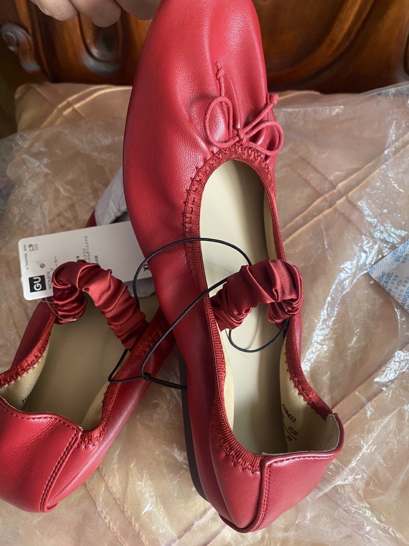 GU red ankle strap ballet sneakers - 25cm (Category: Flats & Sandals) located in Quezon City. Submitted by goodstuff_4sale (Listing ID 1436825793, Image 3). Description: new with tags GU ankle strap ballet sneakers very light and soft US 8 , 25cm GCaSh Grab/ lalamove or J&T QC area.