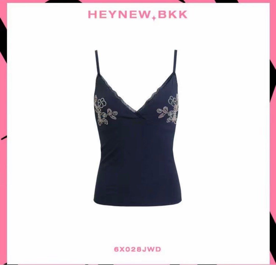 Heynew BKK lace top with beads (Category: Sleeveless) located in Pasig City. Submitted by ____andd (Listing ID 1436806536, Image 1). Description: Used once!! Pics can’t do justice!!!! Super nice the tela and fit! S on tag but can fit xs-med without ruining the style .
