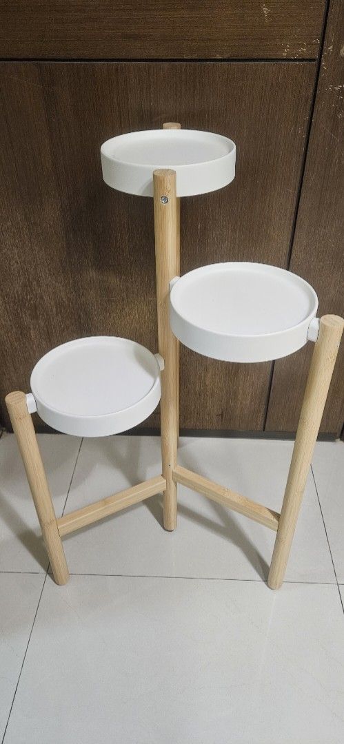IKEA Satsumas Plant Stand (Category: Shelves, Cabinets & Racks) located in Pasay City. Submitted by shikoyomi (Listing ID 1436795152, Image 1). Description: IKEA Satsumas https://www.ikea.com/ph/en/p/satsumas-plant-stand-bamboo-white-60294962/ RFS: Decluttering.