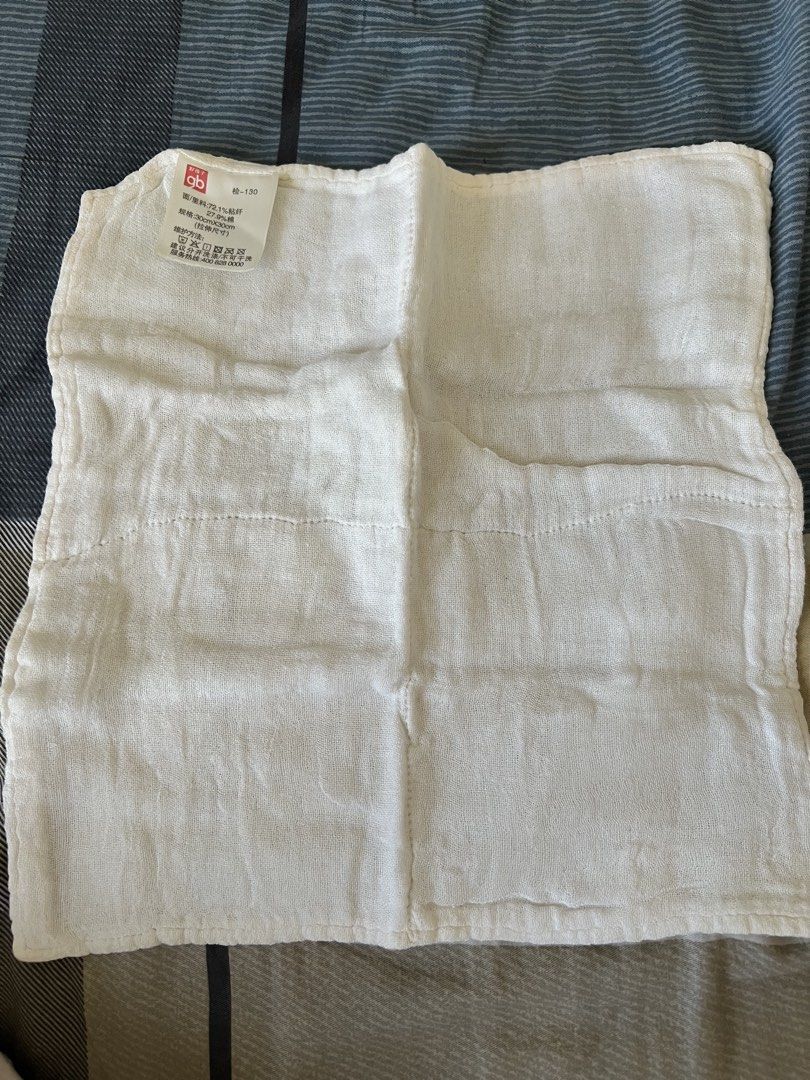 Infant face and bath towel (Category: Bathtub & Bath Accessories) located in Manila. Submitted by lsqwin2026 (Listing ID 1436682149, Image 2). Description: Brand: GoodBaby (GB), a famous infant brand in China Item: infant face and bath towel Quantity: 2 pcs Material: 72.1% Cotton, 27.9% Viscose Size: 30cm x 30cm Color: White Care Instructions: - Wash separately - Do not bleach - Do not iron Price: P99 for 2 towels.