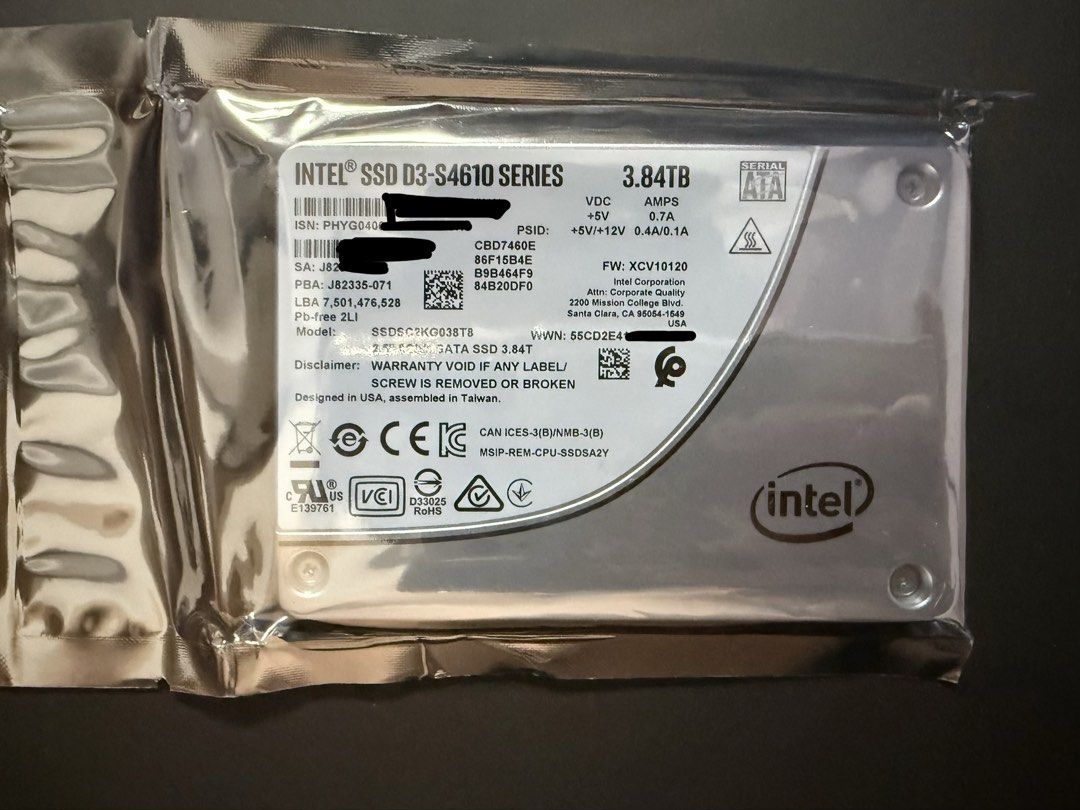 Intel D3 S4610 Series 3.84TB