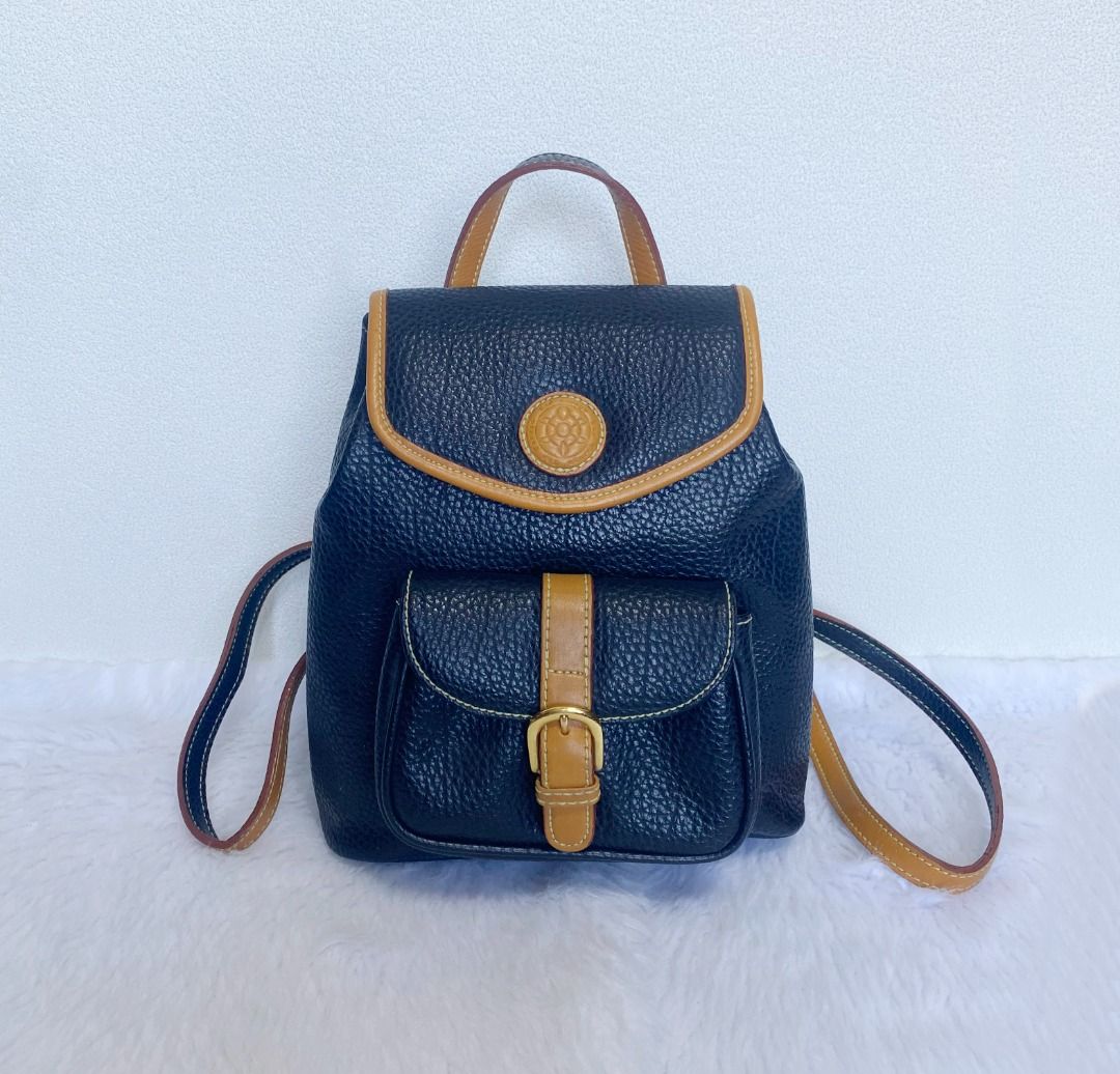Japan Vintage Black Brown Leather Backpack (Category: Backpacks) located in Cebu City. Submitted by posh_avenue888 (Listing ID 1436800711, Image 1). Description: In very good condition. From Japan. Crafted in genuine leather. 100% authentic!!! 9" x 9" x 4"..