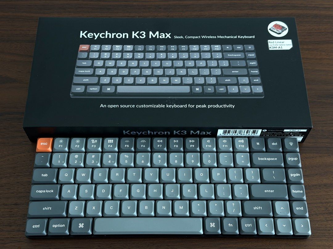 Keychron K3 Max Wireless Mechanical Keyboard - Red Linear448418593207101440
