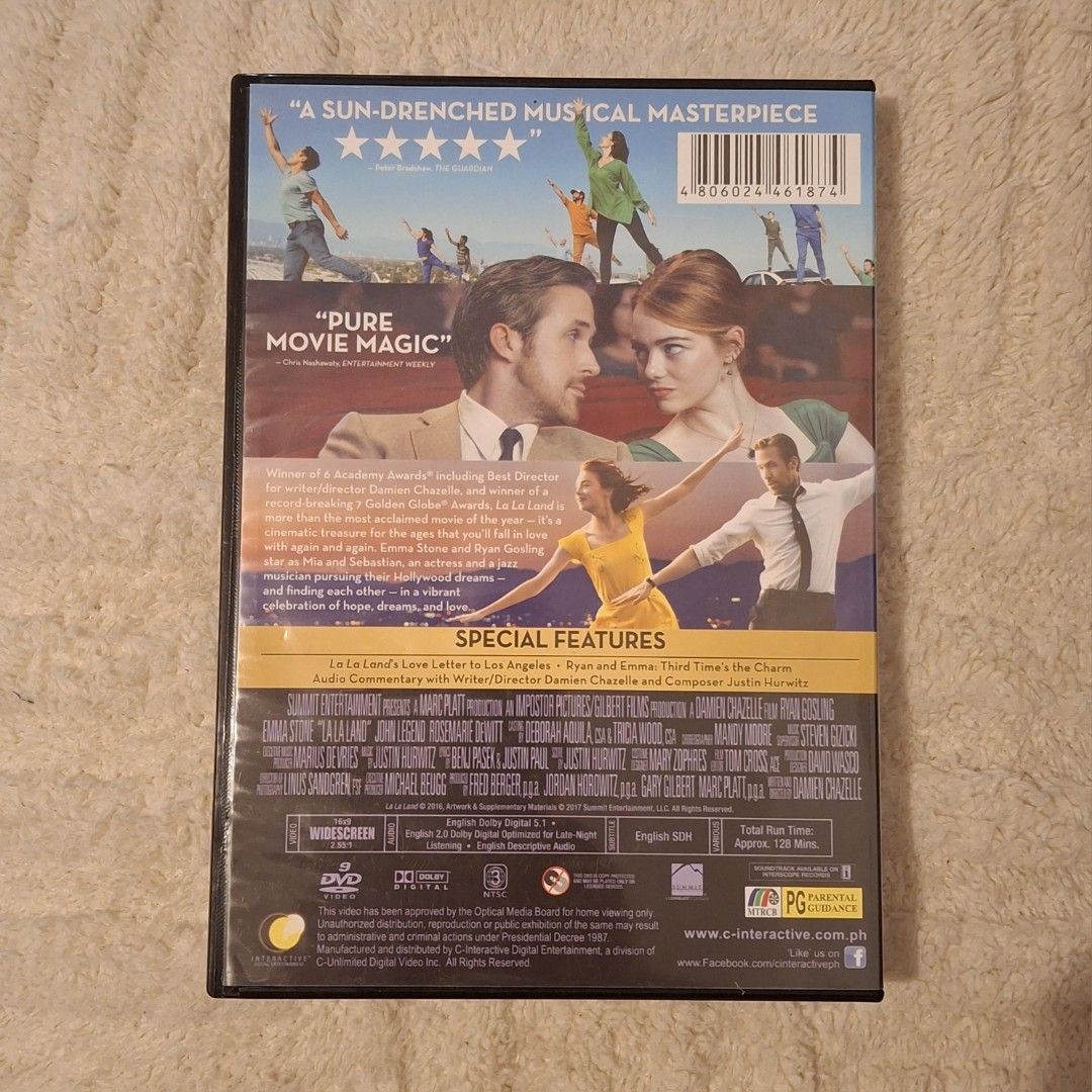 La La Land DVD (Category: CDs & DVDs) located in Quezon City. Submitted by bastajan_ (Listing ID 1436733112, Image 2). Description: - Region 3 - no flaws whatsover - never been used, only had it as a collectible - MOP: Maya/Gcash to Maya.