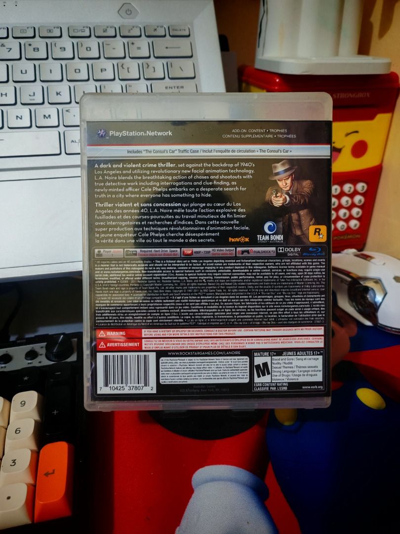 L.A NOIRE PS3 (Category: PlayStation) located in Santa Rosa. Submitted by tristanmunoz (Listing ID 1436805604, Image 2). Description: FOR SALE!!! Php 500 LA NOIRE PS3 ROCKSTAR R1 CIB 100% Authentic Tested working condition Can do video calls Warranty: 24 hours testing warranty, will do change/return if item are proven damaged (will be void if defect is caused by accident, misuse, negligence, including tampering). Return delivery is shouldered by 