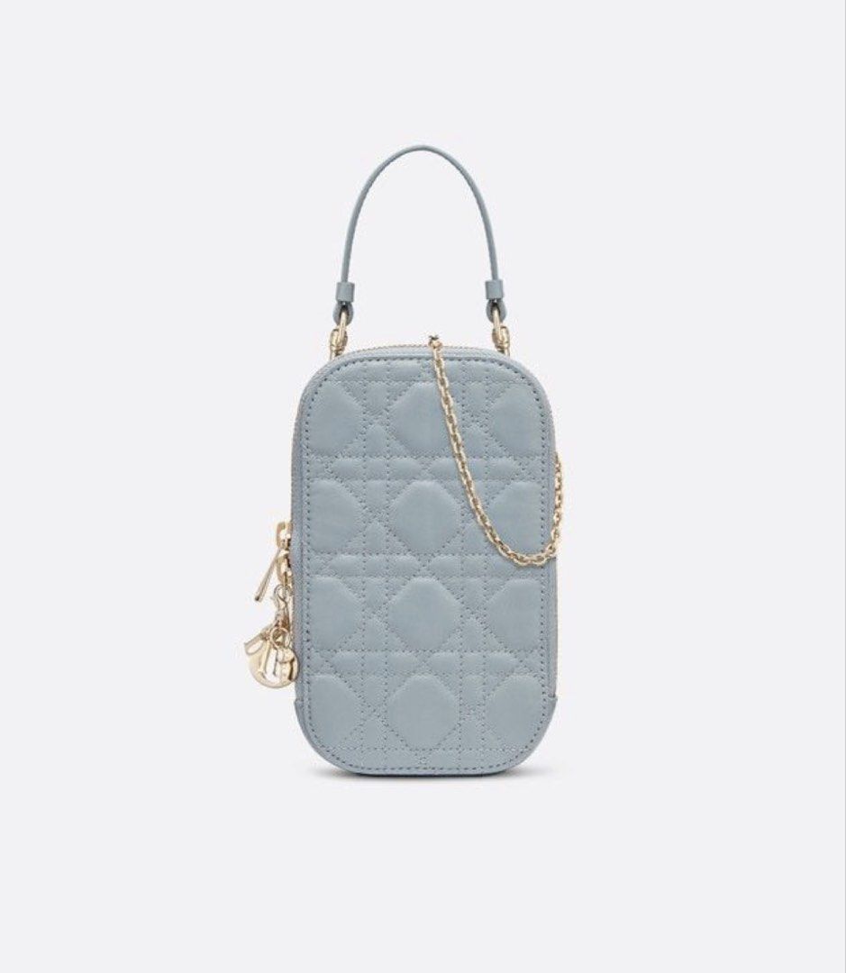 Lady Dior Phone Holder Wallet (Category: Luxury Bags & Wallets) located in Quezon City. Submitted by revive.co (Listing ID 1436811123, Image 1). Description: Brand New Patent Blue 100% Authentic.