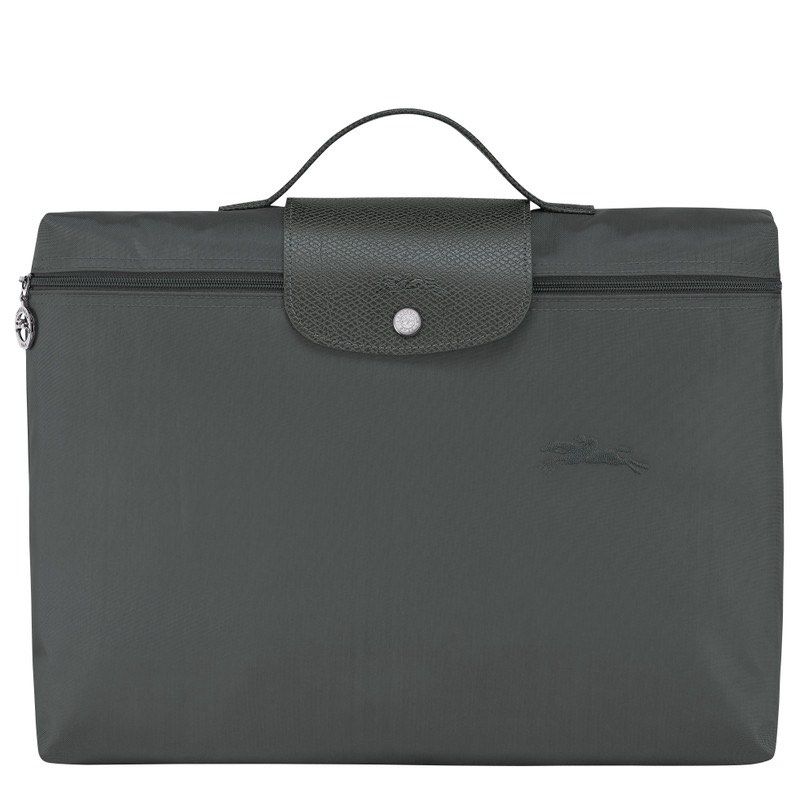 Longchamp Le Pliage Green Briefcase in Graphite448303782776033281