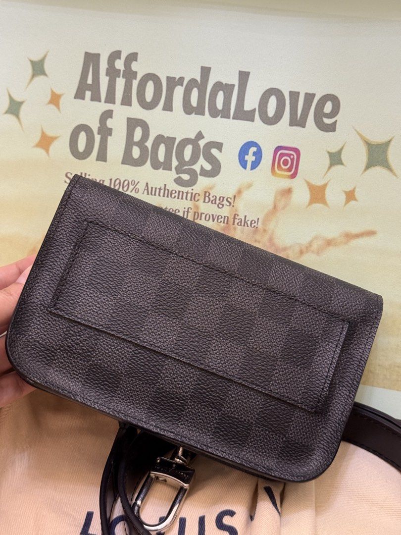 LV Damier Graphite Beltbag (Category: Luxury Bags & Wallets) located in Gapan. Submitted by affordaloveofbags (Listing ID 1436659822, Image 3). Description: Belt was replaced by a Bandou strap Again it comes with 2 certs For each item po then box, paperbag and dustbag. COMPLETE INCLUSION for only ❗️31,800❗️💚.