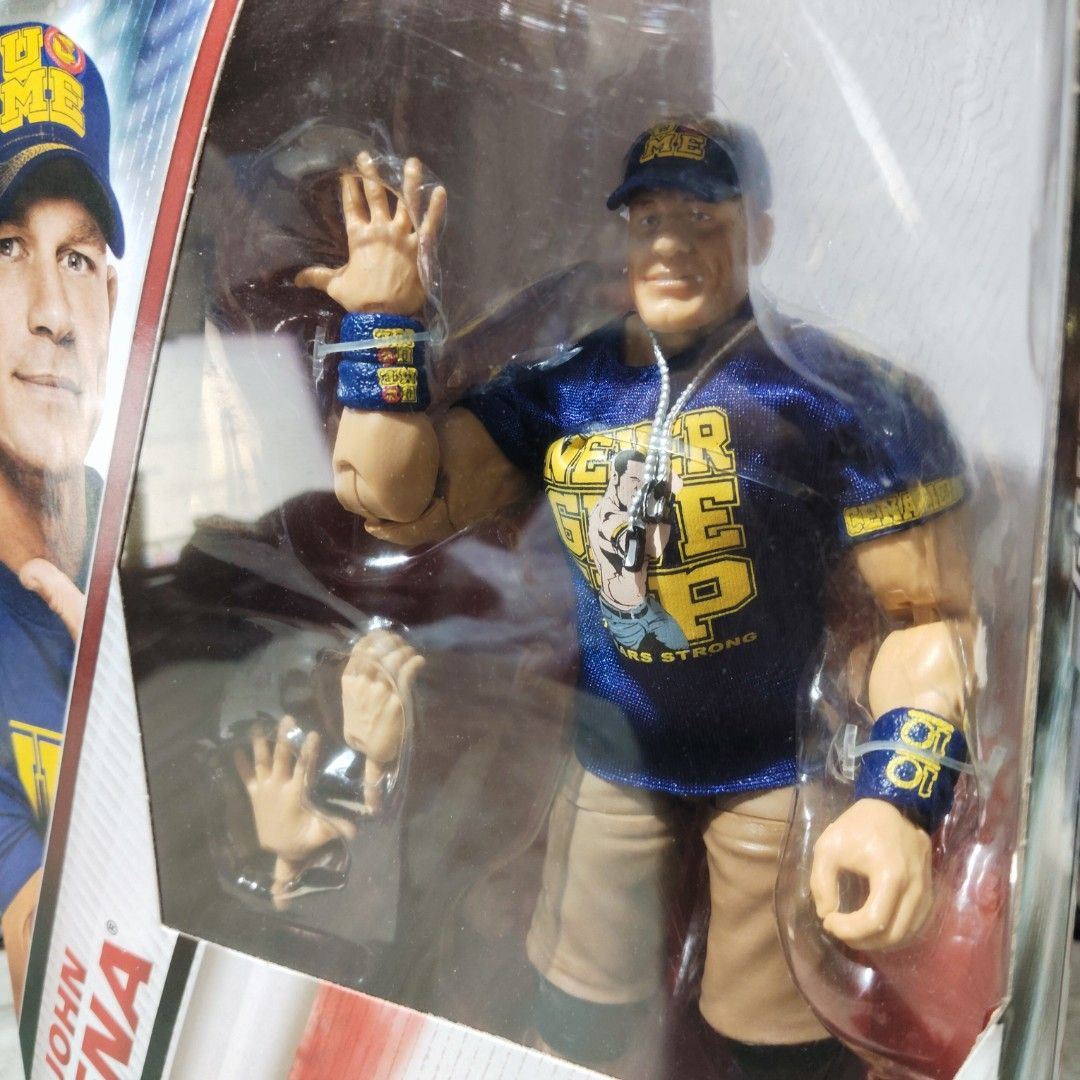 Mattel WWE Elite John Cena Greatest Hits sealed (Category: Toys & Games) located in Quezon City. Submitted by kennethumali (Listing ID 1436686706, Image 2). Description: 3100 John Cena Greatest Hits Sealed Box not mint Gcash / bdo / bpi No long reservations Buyer books courier Pickup Anonas QC Parañaque or GH by sched No COP .