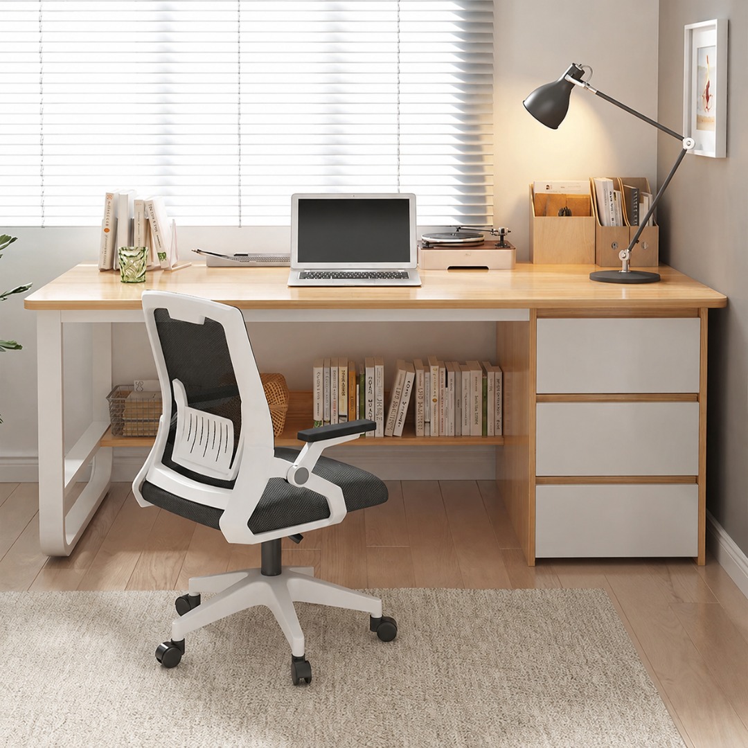 Modern Computer Study Desk | Storage Drawer Office Table | Wooden PC ...