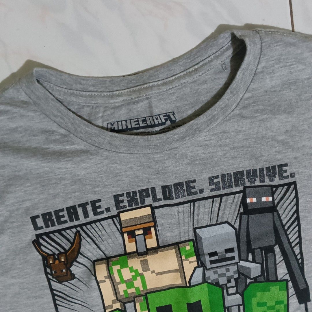 Mojang Minecraft Create, Explore, Survive Graphic Game Y2K Shirt (Category: Tshirts & Polo Shirts ) located in Antipolo. Submitted by khaos_afterdark (Listing ID 1436730076, Image 3). Description: Mojang Minecraft Create, Explore, Survive Graphic Game Y2K Shirt 18.5x26.5 (Size Small) Mine: 249.
