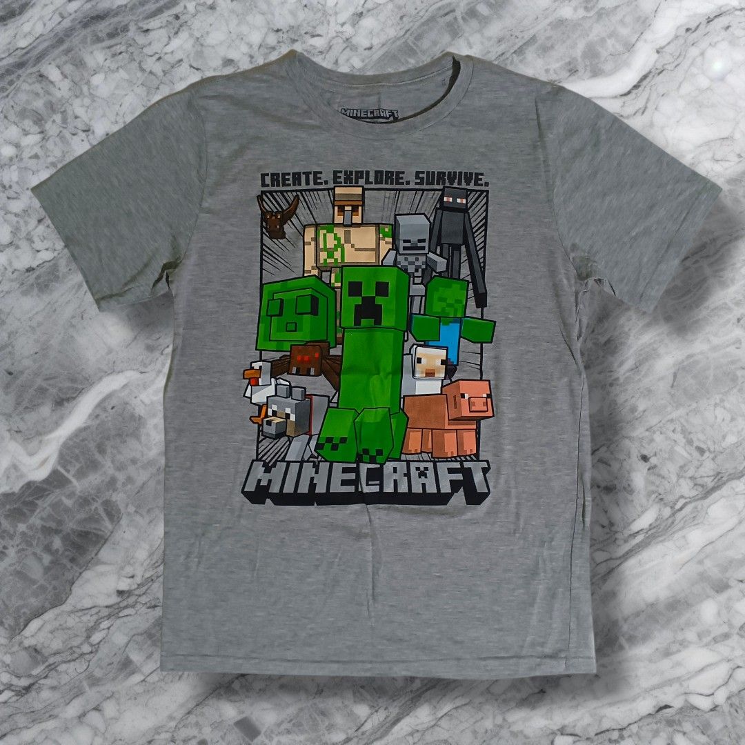 Mojang Minecraft Create, Explore, Survive Graphic Game Y2K Shirt (Category: Tshirts & Polo Shirts ) located in Antipolo. Submitted by khaos_afterdark (Listing ID 1436730076, Image 1). Description: Mojang Minecraft Create, Explore, Survive Graphic Game Y2K Shirt 18.5x26.5 (Size Small) Mine: 249.