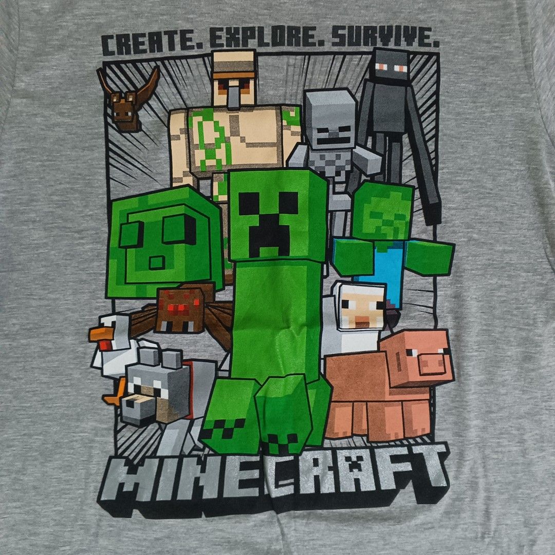 Mojang Minecraft Create, Explore, Survive Graphic Game Y2K Shirt (Category: Tshirts & Polo Shirts ) located in Antipolo. Submitted by khaos_afterdark (Listing ID 1436730076, Image 2). Description: Mojang Minecraft Create, Explore, Survive Graphic Game Y2K Shirt 18.5x26.5 (Size Small) Mine: 249.