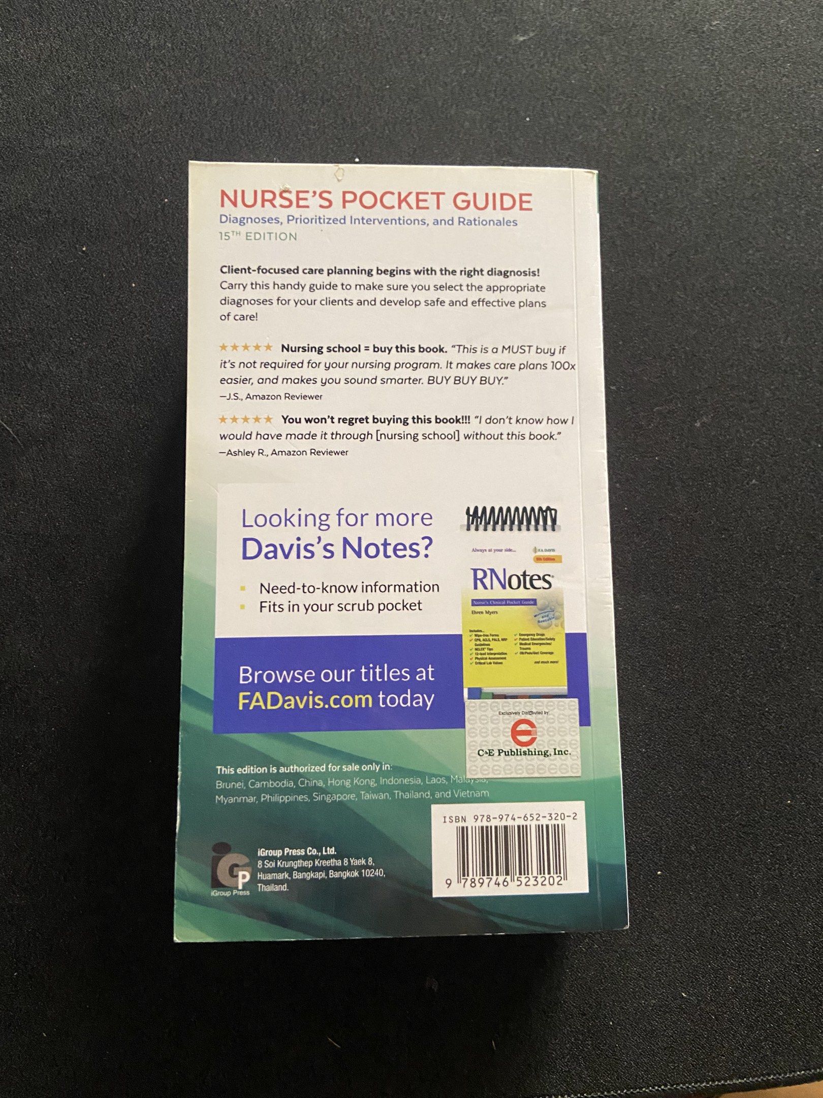 Nurse's Pocket Guide 15th Edition / NANDA (Category: Textbooks) located in Quezon City. Submitted by miniyaa (Listing ID 1436709887, Image 3). Description: Loc: Quezon City (near SM North) Same day delivery within Metro Manila only (Grab/Lalamove/etc.) Can meet up @ SM North The Block.