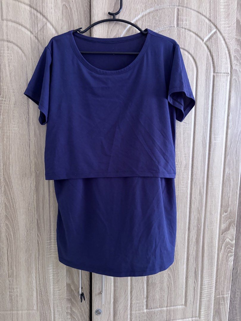 Nursing Top - Pink, Blue, and Light Blue (Category: Shirts) located in San Fernando. Submitted by superdealitems (Listing ID 1436750434, Image 2). Description: - Available in pink, blue, and light blue - Layered design for easy breastfeeding access - Made of soft, breathable fabric - Simple and stylish design - Perfect for new mothers.