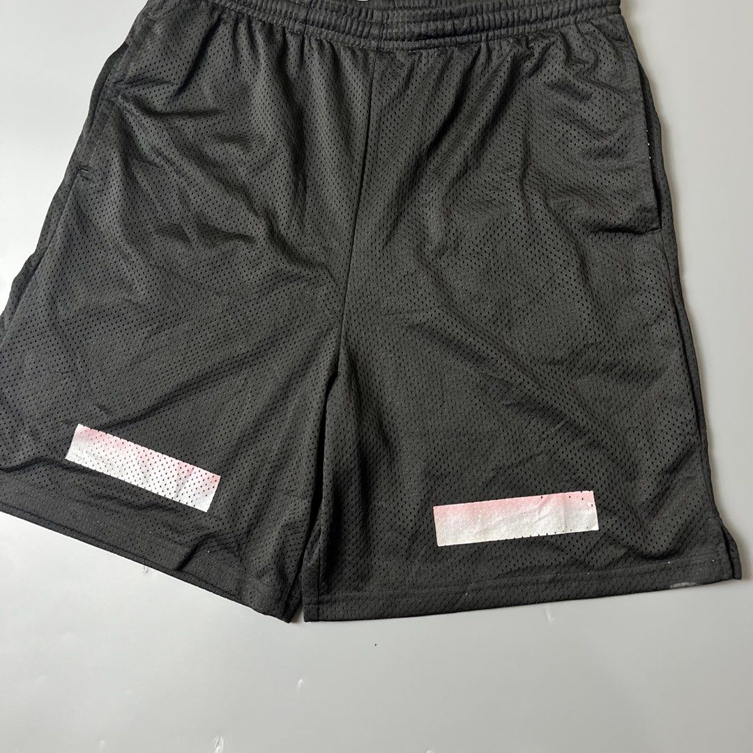 Off white mesh (Short) (Category: Shorts) located in Dagupan City. Submitted by thrifted_by.pilott (Listing ID 1436789276, Image 2). Description: Size/Dimes: Waist 30 Length 17.5 Leg hole 12 Issue: None Very Good Condition Complete tags Color may very due to lighting Color Rate: 10/10 Price: ₱ 1499 + sf sustainable, stylish, and budget-friendly! DM for more pics or questions..