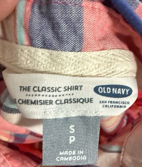 Old Navy Classic Plaid Shirt - Size S (Category: Tshirts & Polo Shirts ) located in Quezon City. Submitted by neth_746 (Listing ID 1436688192, Image 1). Description: - Old Navy classic plaid shirt - Size: S - Features: Button-down front, long sleeves, classic collar, single chest pocket - Colors: Red, blue, white - Made in Cambodia.