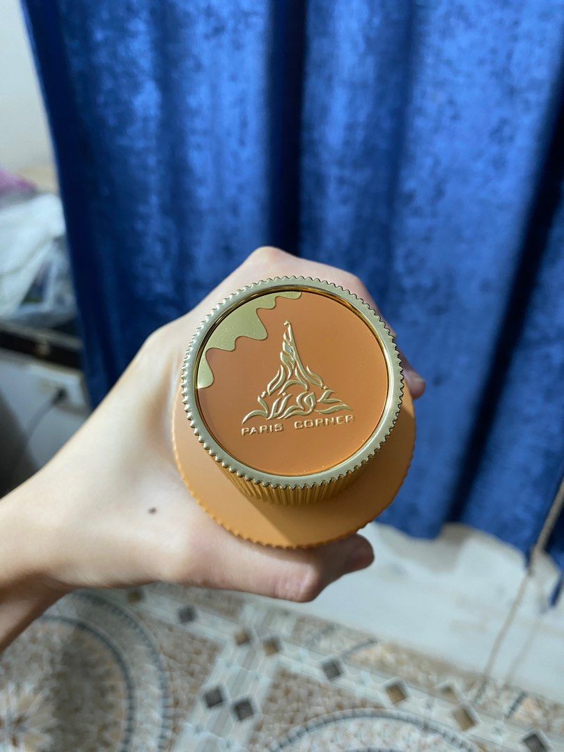 Paris Corner Molten Caramel Eau De Parfum (Category: Fragrance & Deodorants) located in Cagayan de Oro. Submitted by r.twosix (Listing ID 1436798090, Image 3). Description: Molten Caramel Eau De Parfum by Paris Corner (100ml) naka tatlong spray lang po ako nito • Light brown bottle with a gold cap. • Includes original box. • Box features perfume name, brand, ingredients, and other details. Bought this from lazad@ 1,800 nalang 📍Cagayan de Oro Cit