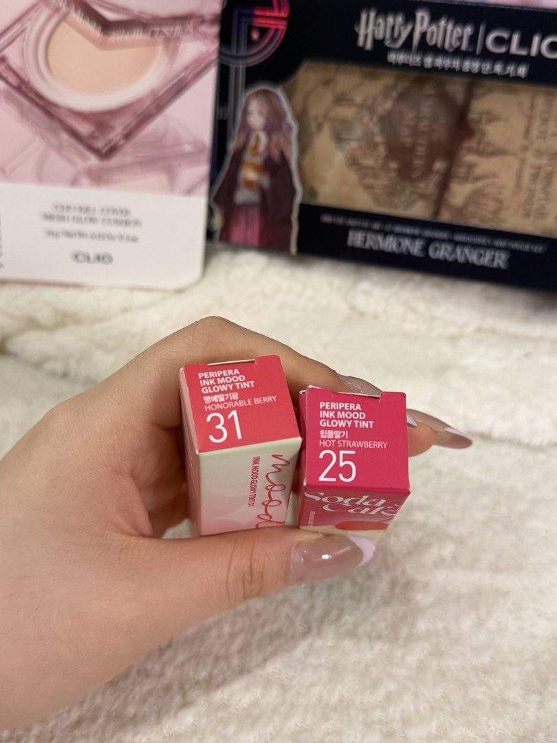 PERIPERA INK MOOD GLOWY TINTS (Category: Makeup) located in Manila. Submitted by ksywn (Listing ID 1436756224, Image 2). Description: 25 HOT STRAWBERRY 31 HONORABLE BERRY BRAND NEW & FROM OLIVE YOUNG.