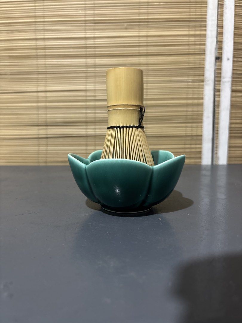 Petal shaped Chasen Bamboo Whisk Holder (Category: Coffee & Tea Tableware) located in Makati City. Submitted by bbnski (Listing ID 1436654790, Image 3). Description: - Chasen Petal Shaped Teal Glazed Ceramic Holder - Does not Include Bamboo whisk - Ideal for holding Chasen Bamboo Wood Whisk.