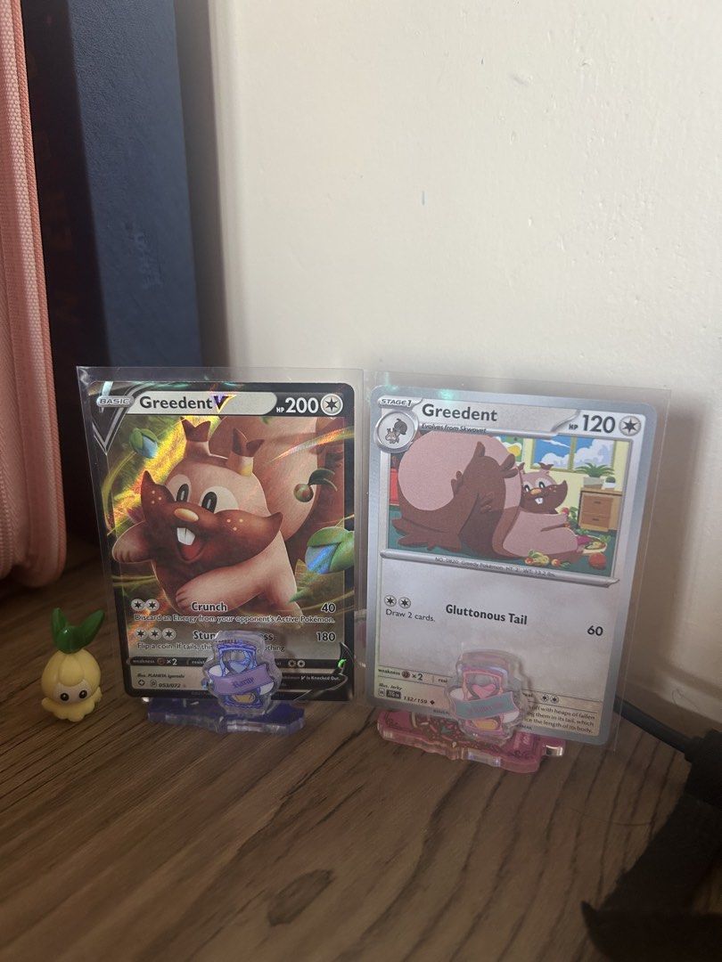Pokemon cards (Category: Toys & Games) located in Cavite. Submitted by charlest. (Listing ID 1436729557, Image 1). Description: Pokemon Card Bundle Greedent V card -Mint condition take both for 200 i will include freebies 💓 📍gma cavite can lalamove on nearby areas Jnt courier around luzon, visayas & mindanao .
