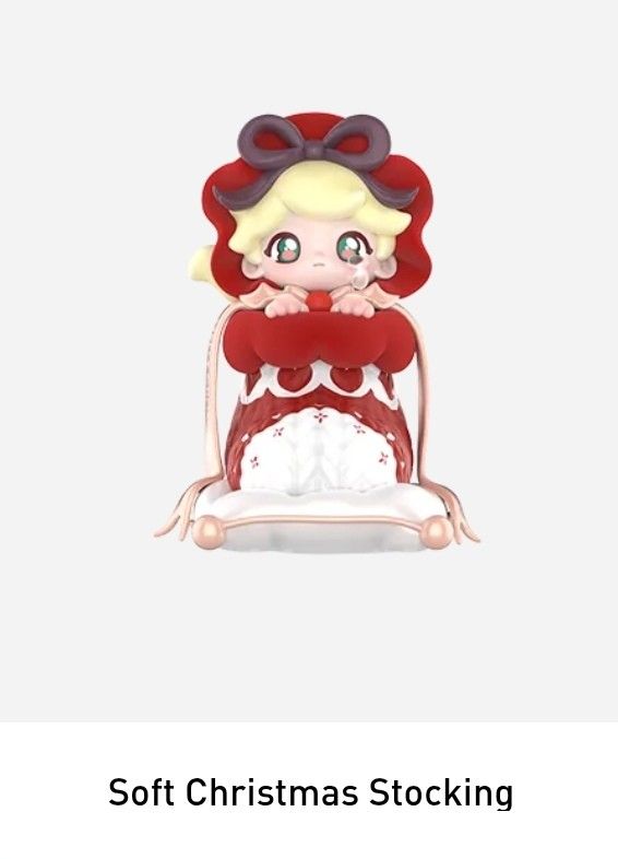 Popmart Azura Soft Christmas Stocking (Category: Designer & Blind Box Toys) located in Pasig City. Submitted by puggable (Listing ID 1436796667, Image 3). Description: Below SRP PopNow Sealed Azura Soft Christmas Stocking (Warm Christmas Series).