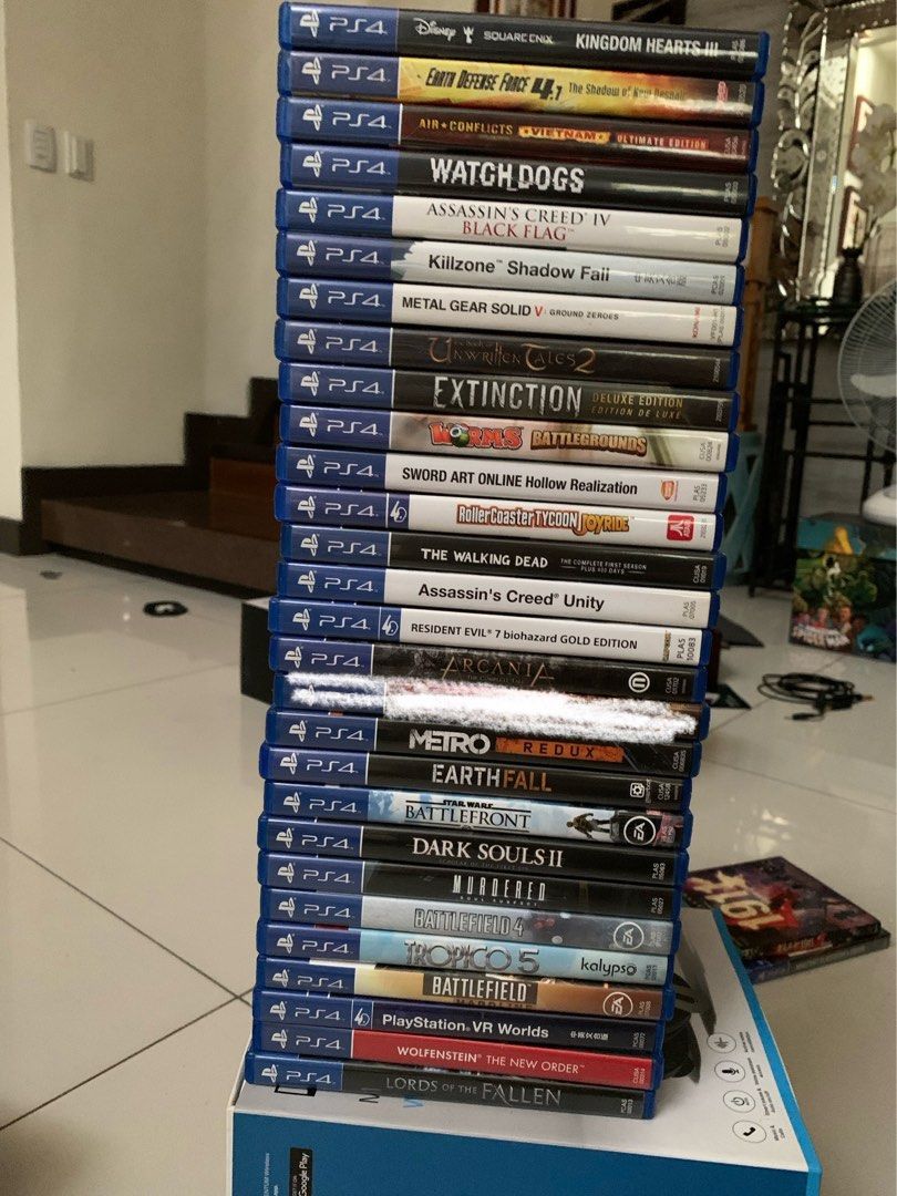 PS4 Games Bundle (Category: PlayStation) located in Manila. Submitted by lizz.yy (Listing ID 1436720219, Image 1). Description: PS4 take all 15k 📍QC.