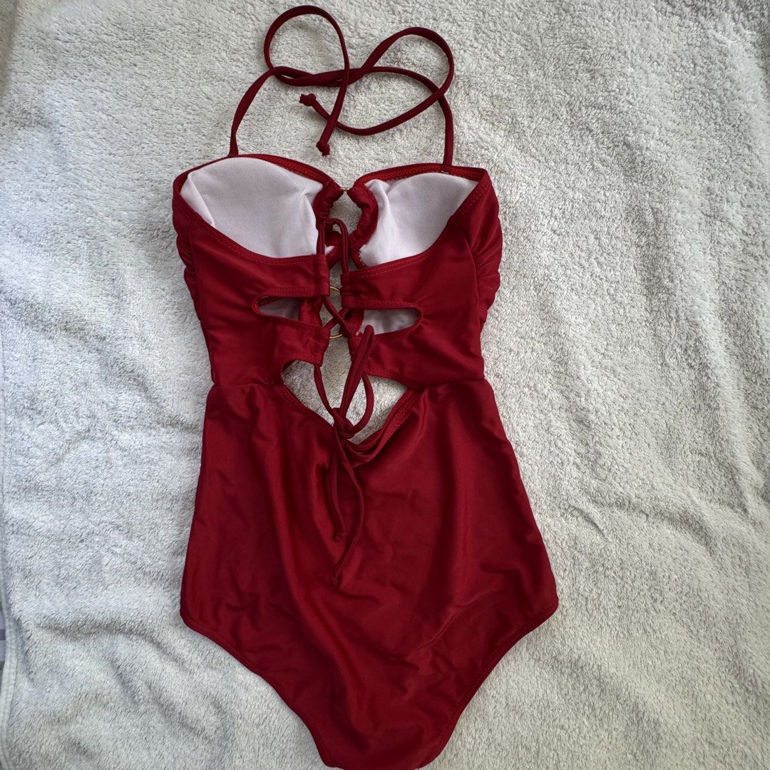 Red one piece swimsuit (NEVER BEEN USED) (Category: Bikinis & Swimsuits) located in Manila. Submitted by peridolivia (Listing ID 1436695797, Image 2). Description: .
