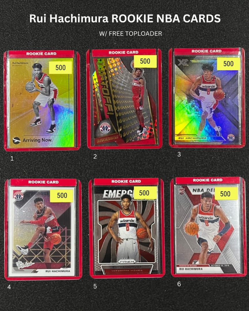 Rui Hachimura Rookie NBA Cards W/ Free TopLoader, Hobbies & Toys, Toys ...