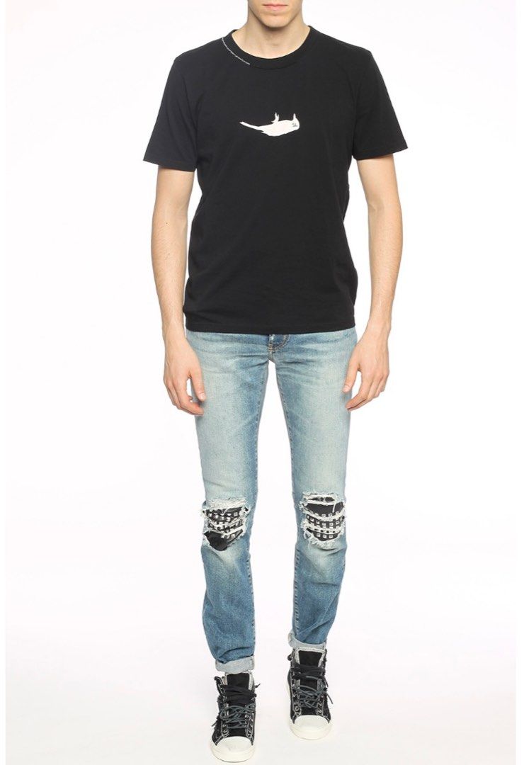 Saint Laurent Dead Bird T-Shirt (Category: Luxury Apparel) located in Quezon City. Submitted by 1106_collective (Listing ID 1436679764, Image 1). Description: Size:Large Condition:9.5/10 - Excellent Material:100% Cotton Made in: Italy Flaw / Defect: None Dimension Width:19” Length:26.5” Shoulder:16” Sleeve:8.5.