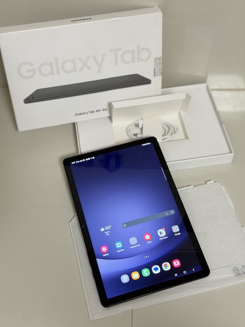 Samsung Galaxy Tab A9 + 5g (Wifi+Sim) (Category: Android) located in Cavite. Submitted by legitseller.gadget (Listing ID 1436805755, Image 2). Description: SELLING‼️: Galaxy Tab A9 + 5g (Wifi & Sim) ₱10k ✅Complete Box ✅Memory: 4GB ✅Storage: 64GB ✅64GB.