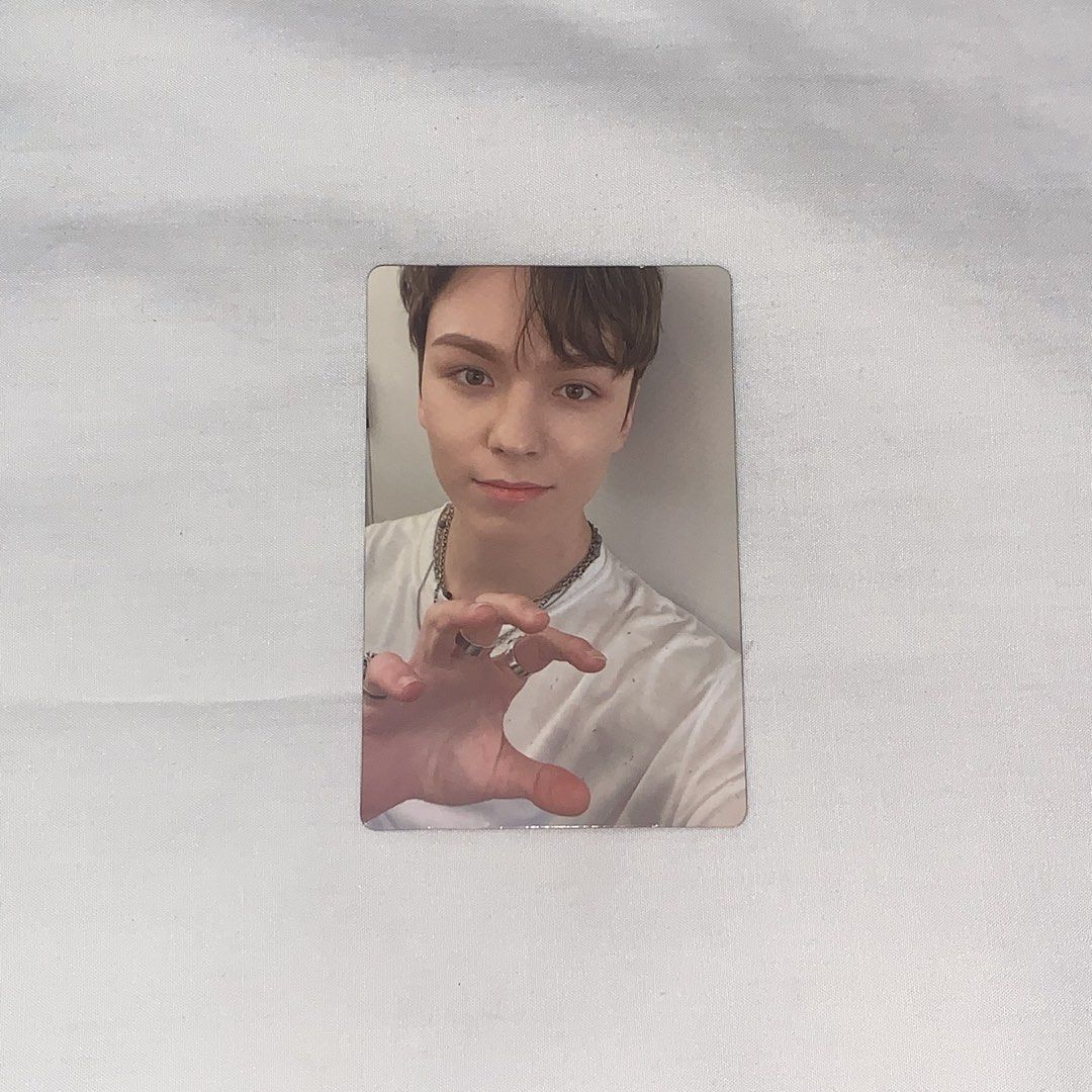 SEVENTEEN Vernon photocard (Category: K-Wave Merchandise) located in Cordova. Submitted by veilzz__ (Listing ID 1436734410, Image 1). Description: 💽 ATTACCA album photocard 🧸 RFS: Decluttering & Need funds 🥥 Price is negotiable .