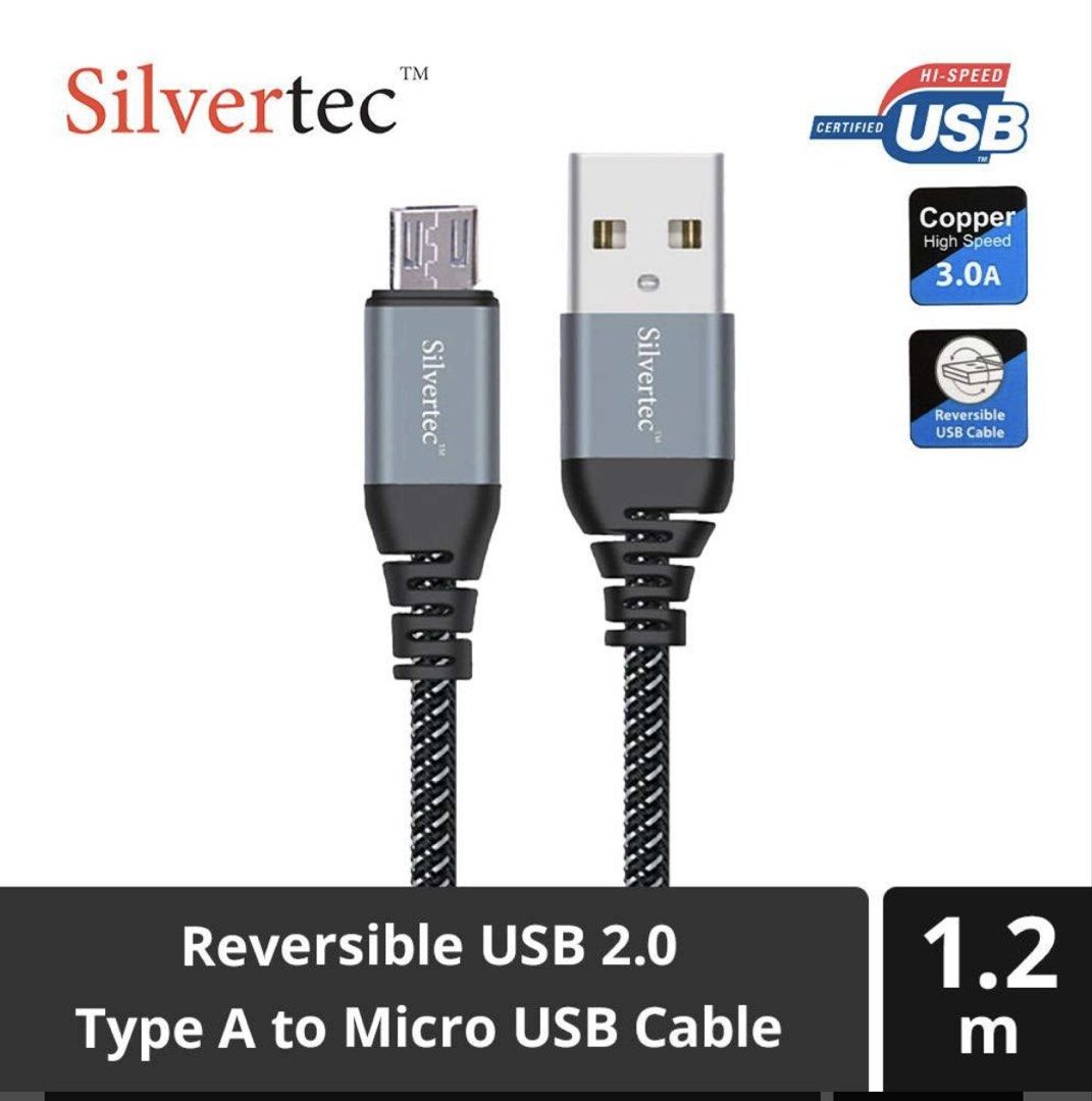 BN authentic Silvertec Reversible USB 2.0 A to Micro USB Cable (1.2m)448274800366080001