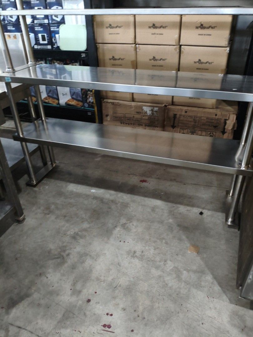 Stainless Steel 3-Tier Shelf (Category: Shelves, Cabinets & Racks) located in Manila. Submitted by hmrgrace5. (Listing ID 1436687562, Image 3). Description: - 3-tier stainless steel shelf - Sleek, polished finish - Sturdy construction - Ideal for storage and display 150x35x62cm - Suitable for home or commercial use - Designed for heavy use.