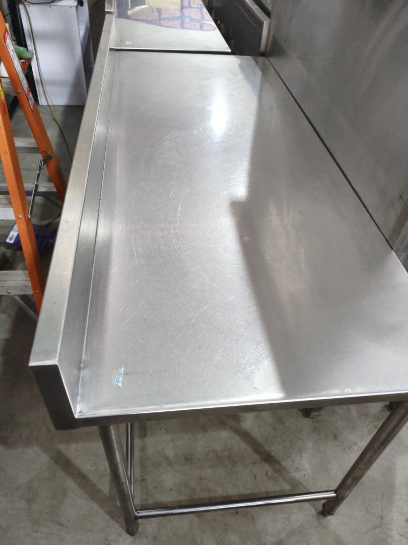 Stainless Steel Table (Category: Tables & Sets) located in Manila. Submitted by hmrgrace5. (Listing ID 1436686829, Image 2). Description: - Stainless steel table - Smooth, reflective surface - Sturdy legs - Durable and easy to clean - Perfect for kitchens, workshops, and commercial spaces 180x75x85.