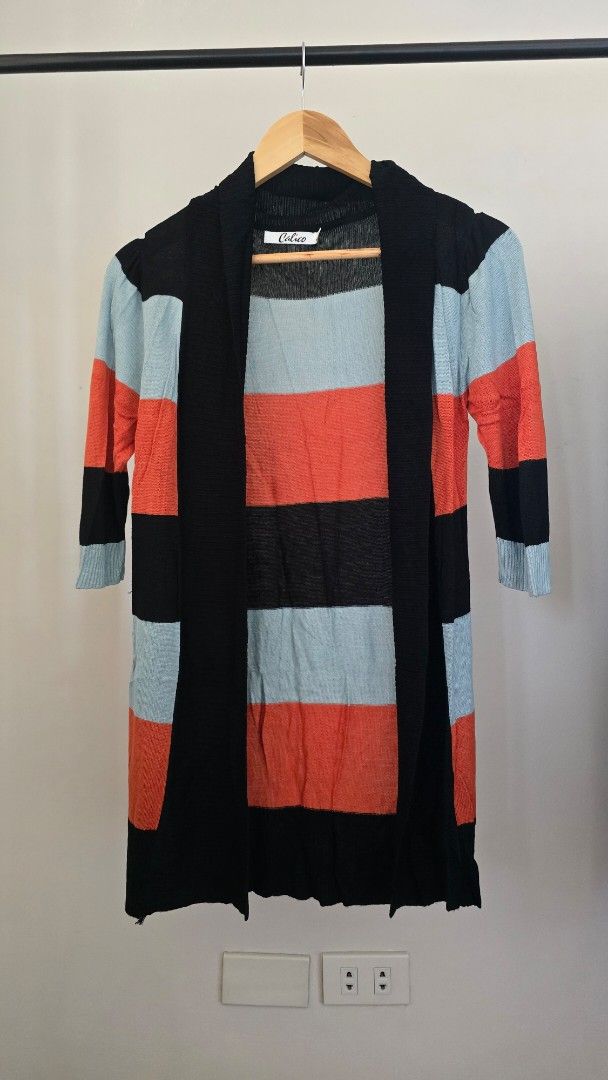 Striped Cardigan (Category: Coats, Jackets and Outerwear) located in Paranaque City. Submitted by caaands (Listing ID 1436747842, Image 1). Description: - Long cardigan - 3/4 sleeves.