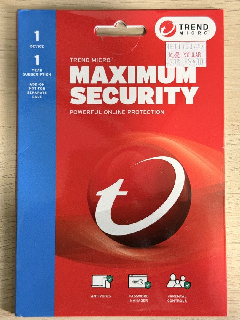 Trend Micro Maximum Security - 1 Device, 1 Year Subscription448756781459056640