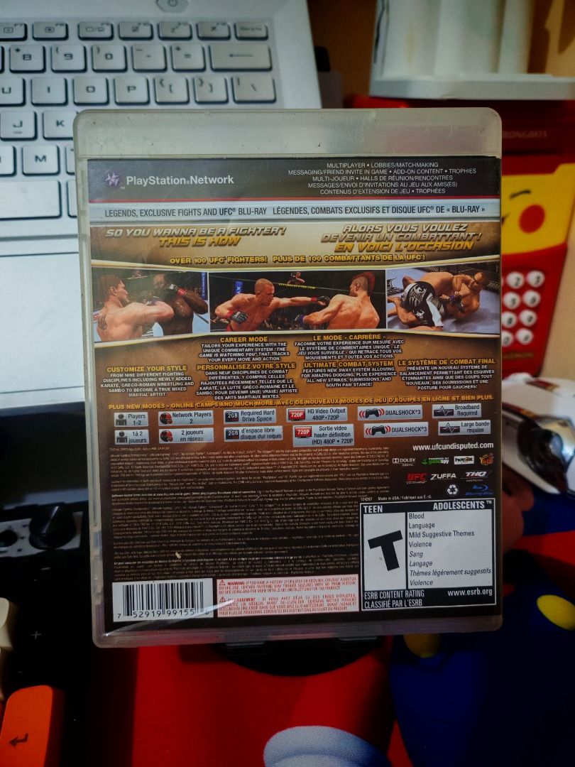 UFC 2010 PS3 (Category: PlayStation) located in Santa Rosa. Submitted by tristanmunoz (Listing ID 1436806247, Image 2). Description: FOR SALE!!! Php 500 UFC 2010 UNDISTPUTED PS3 THQ R1 CIB 100% Authentic Tested working condition Can do video calls Warranty: 24 hours testing warranty, will do change/return if item are proven damaged (will be void if defect is caused by accident, misuse, negligence, including tampering). Return delivery is shoulder