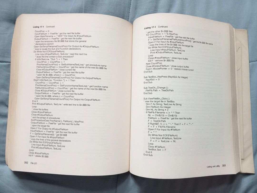 Visual Basic Easy Windows Programming Book (Category: Textbooks) located in Singapore. Submitted by kyawyadana84479 (Listing ID 1436735687, Image 7). Description: - Vintage copy of "Visual Basic Easy Windows Programming" by Namir C. Shammas. - Comprehensive guide to Visual Basic programming. - Covers basic to advanced programming techniques. - Includes examples and utilities. - Create Windows programs quickly and easily..