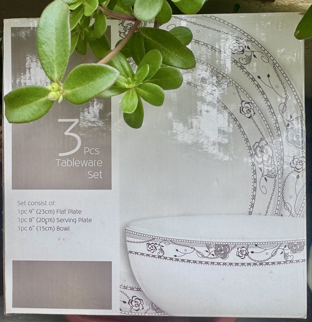 3-Piece Tableware Set - Floral Design449227395139512322