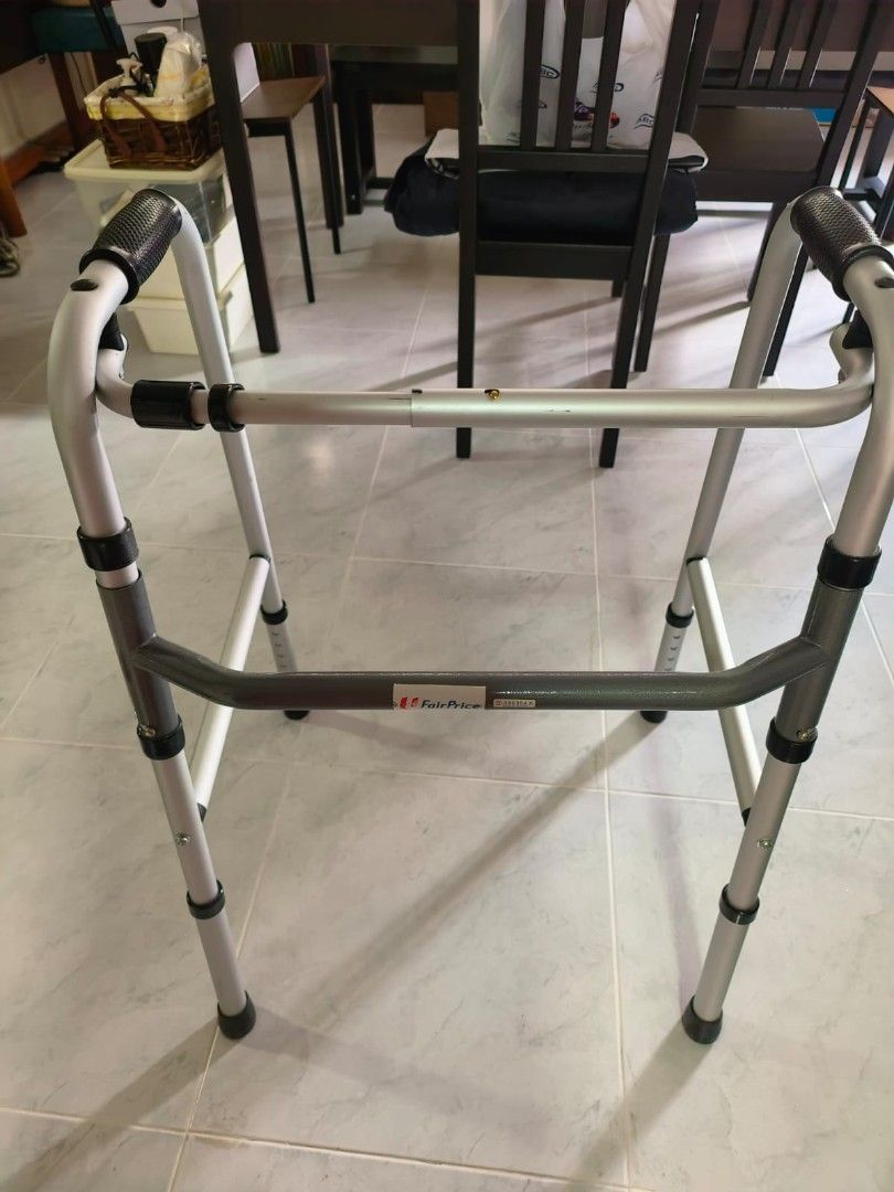 Adjustable Walker (Category: Everything Else) located in Singapore. Submitted by zoulaikqha (Listing ID 1436894974, Image 1). Description: - Adjustable height settings - Comfortable hand grips - Suitable for mobility assistance - Minor wear and tear use for only 3 days.