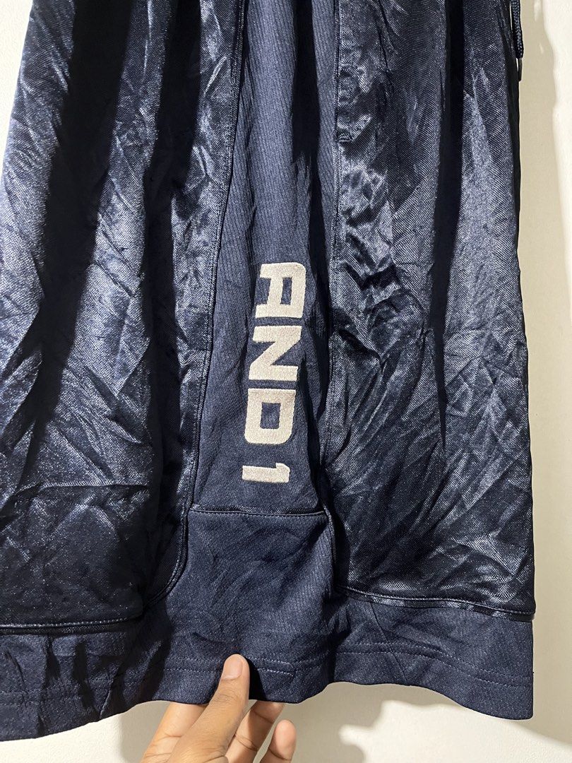 And1 Basketball Shorts XL (Category: Shorts) located in Cavite. Submitted by renz.rezn (Listing ID 1436899801, Image 2). Description: - And1 navy blue basketball shorts - Size: XL - Features the And1 logo - Made of 100% polyester - Shiny, silky texture - Drawstring waistband - Pockets - Made in Vietnam 550 free ship.
