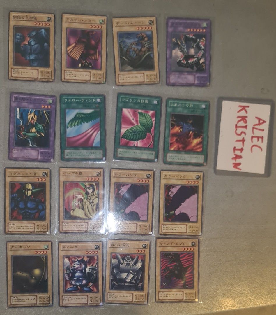 Assorted Vintagw Cards Yu-Gi-Oh! Digimon Medabots (Category: Raw Singles) located in San Pedro. Submitted by alecRM (Listing ID 1436912009, Image 2). Description: For Sale: Yu-Gi-Oh! Japanese Vintage 16 cards Phantom God set HP-MP condition 9750 yen value Digimon TCG English Vintage 9 cards From Digimon D-tector (2003 set) Condition: DAMAGED Medabots Vintage collectible cards (from 1997 Takara Tomy mini figure) 3 Cards Condiotion: Damaged Payment