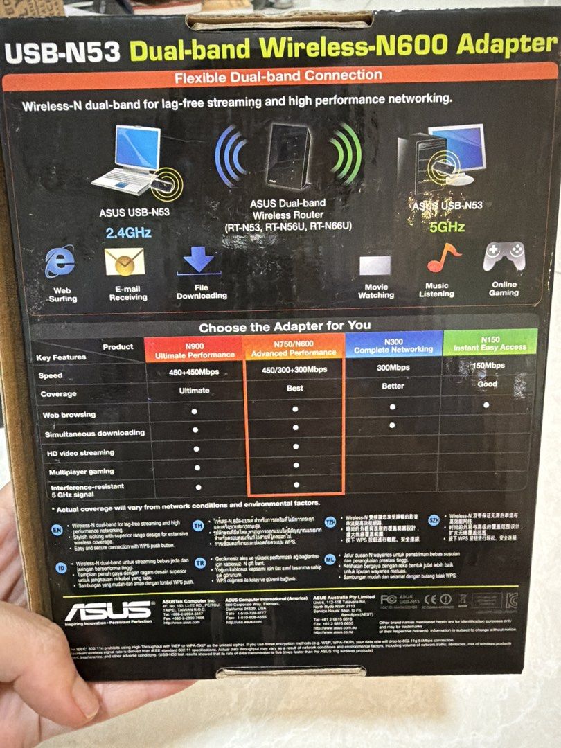 ASUS USB-N53 Dual-band Wireless-N600 Adapter449487589711564801