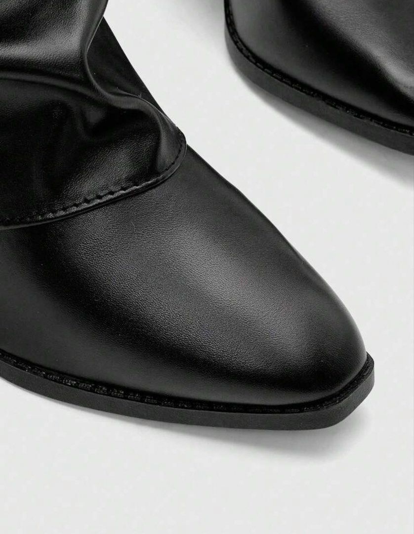 Black Leather High Knee Boots s37 (Category: Boots) located in Manila. Submitted by from_elle (Listing ID 1436908378, Image 3). Description: AVAILABLE S37 (can fit 36-37) ₱1,200+ original price Perfect for concert Thick Leather Free sf Luzon via SPX only BRANDNEW NO LAST PRICE Hi! Before buying please note: 💗Mode of Payment: 🧾 GCASH 🏦 GOTYME ❗️NO TO COD TRANSACTIONS❗️ 💗Mode of Delivery: 🚚Lalamove/Grab (sameday delivery, Deliv fee depends on 