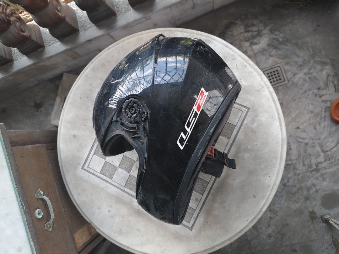 black LS2 modular motorcycle helmet (Category: Helmets and other Riding Gears) located in Bulacan. Submitted by angel.decluttersx (Listing ID 1436885733, Image 3). Description: read description please LS2 FF351-1 with ICC sticker XXL visor located outside visor can be replaced flaw: signs of wear no visor (can be replaced ( scratches seen in the photo above appears dusty inside, hasn't been wiped off yet payo/mop: gcash mod: courier thru j&t or l